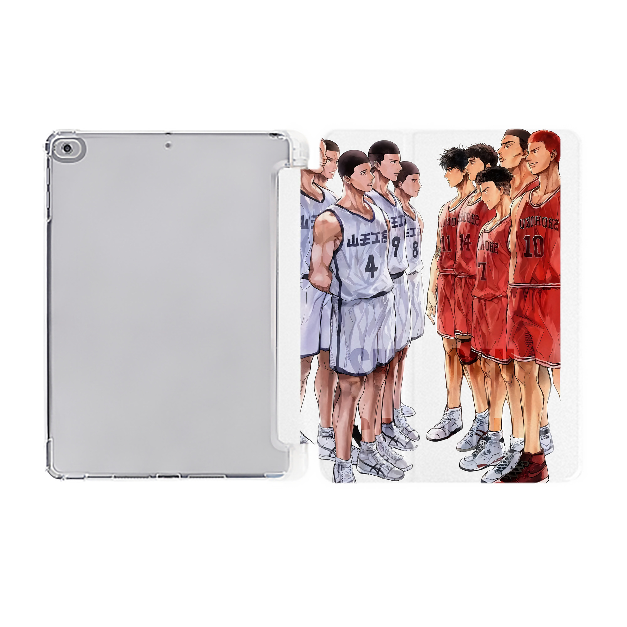 （画像用） SLAM DUNK／スラムダンク IPad ケース ペン収納付き 三つ折りスタンド PUレザー×シリコン 対応機種9.5/10.5/10.9インチ
